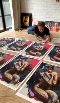 Image 4 of 'MASCHERA' Extremely Limited Hand Embellished Giclee Print