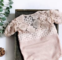 Image 2 of Sitter bodysuit for photo shoots | Linda | powder pink | 9-12 months