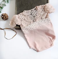 Image 3 of Sitter bodysuit for photo shoots | Linda | powder pink | 9-12 months