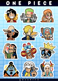 Image 2 of One Piece Sticker Sheet