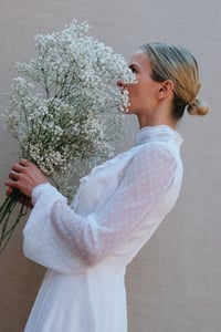 Image 3 of Romantic vintage 70’s prairie style wedding dress