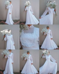 Image 4 of Romantic vintage 70’s prairie style wedding dress