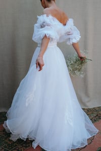 Image 5 of Dreamy vintage 90s white wedding dress