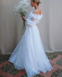 Image 4 of Dreamy vintage 90s white wedding dress