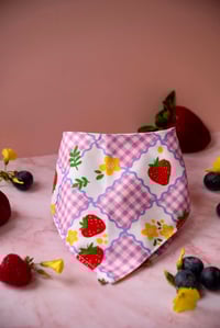 Image 1 of Strawberry Fields - Reversible Dog Bandana