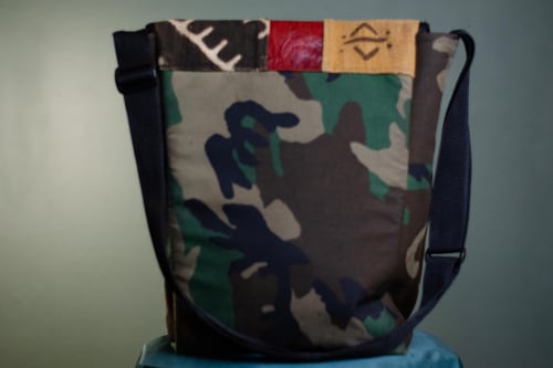 Image of Afro Bogolon Mixed Media Messenger Bag