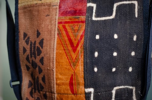 Image of Afro Bogolon Mixed Media Messenger Bag