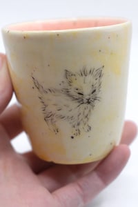 Image 3 of this kitty woke up and craves chaos in yellow