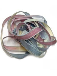 Image 3 of 1PC. SWEET DREAMS 42" Hand Dyed Finished Edge Sari Silk Wrist Wrap Bracelet/Jewelry Ribbons