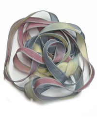 Image 1 of 1PC. SWEET DREAMS 42" Hand Dyed Finished Edge Sari Silk Wrist Wrap Bracelet/Jewelry Ribbons