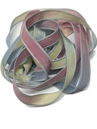 Image 5 of 1PC. SWEET DREAMS 42" Hand Dyed Finished Edge Sari Silk Wrist Wrap Bracelet/Jewelry Ribbons