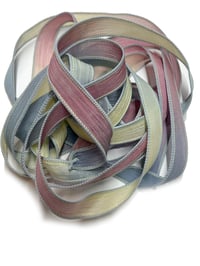Image 7 of 1PC. SWEET DREAMS 42" Hand Dyed Finished Edge Sari Silk Wrist Wrap Bracelet/Jewelry Ribbons