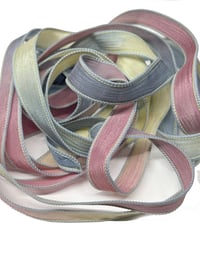 Image 8 of 1PC. SWEET DREAMS 42" Hand Dyed Finished Edge Sari Silk Wrist Wrap Bracelet/Jewelry Ribbons