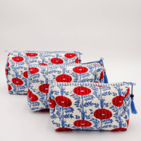 Image 2 of Poppy Block Print Toiletry Bags