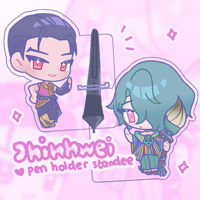 Image 1 of jhin & hwei pen holder standees