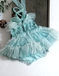 Image 3 of Sitter photo session dress Betsy | age 9-12 months | turquoise