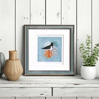 Image 1 of OYSTER CATCHER SEASIDE ART PRINT