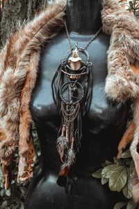 Image 3 of Ritual, large leather and bone necklace 