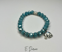Image 1 of Turquoise Elephant Charm Bracelet