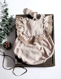 Image 1 of Boho photosession outfit | Giuseppina romper | age 12 months | beige