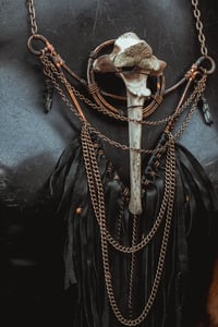 Image 9 of Wild fringe and bone necklace