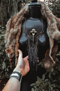 Image 10 of Wild fringe and bone necklace