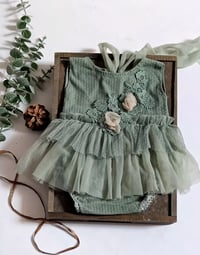 Image 1 of Sitter photo session dress | Cynthia | age 9-12 months | sage