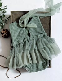 Image 3 of Sitter photo session dress | Cynthia | age 9-12 months | sage