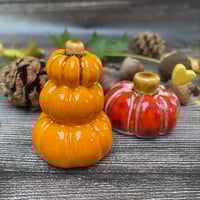 Image 2 of Handmade Orange/Red Ceramic Pumpkins