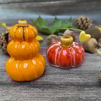 Image 1 of Handmade Orange/Red Ceramic Pumpkins
