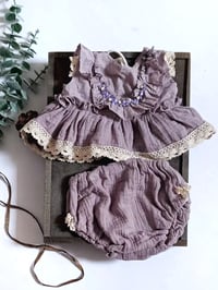 Image 1 of Sitter set for photo shoots | Lula | age 9-12 months | dusty purple