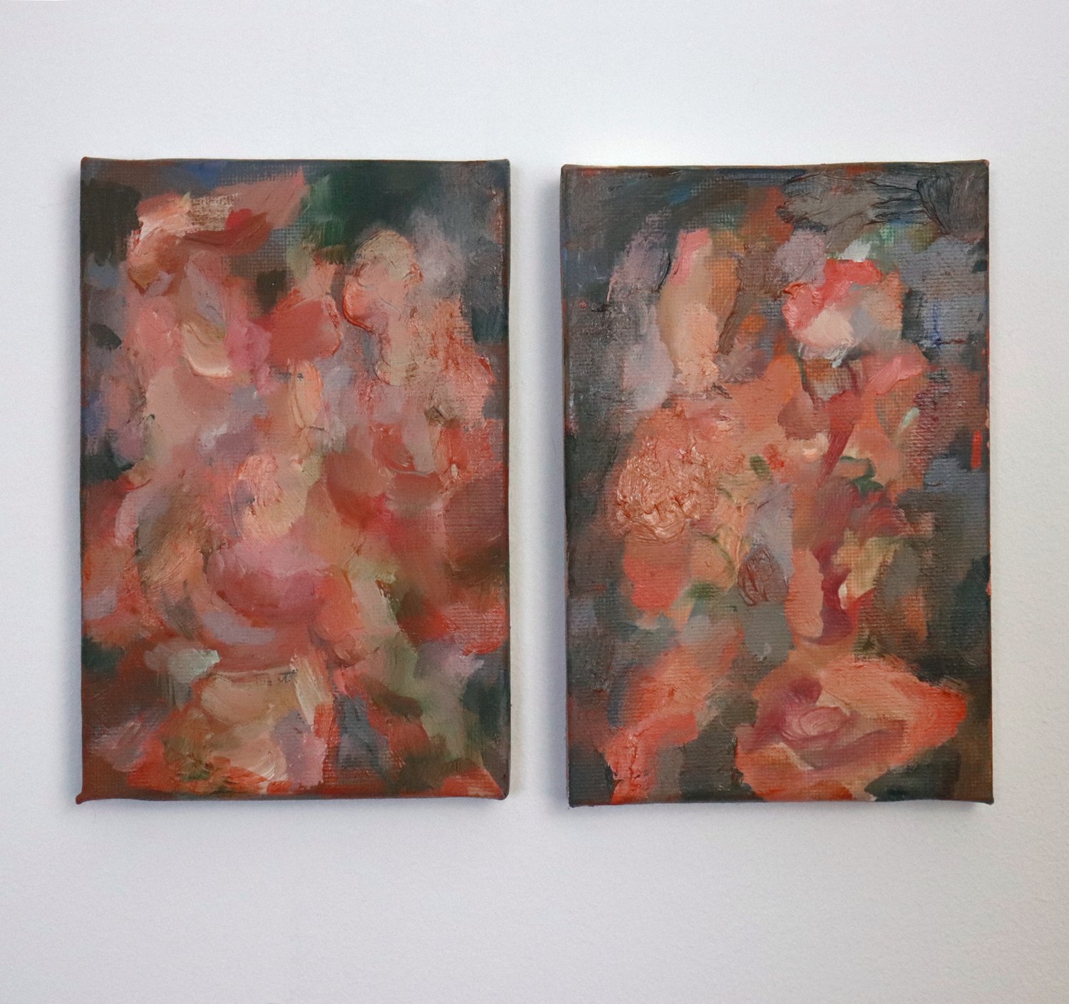'OCEANIC BODY SPILLS' (2025) Original Oil Painting (Diptych) 
