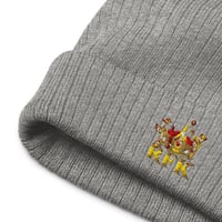 Image 2 of RFK Light Grey Melange Ribbed Knit Beanie