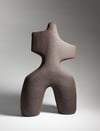 Signal - Hand-Built Black Ceramic Sculpture