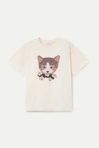 Image 5 of Camiseta 100% algodón con estampado de gatito
