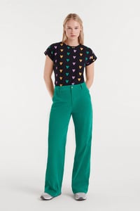 Image 4 of Camiseta 100% algodón con estampado de Corazones