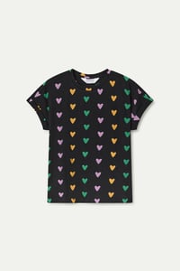 Image 5 of Camiseta 100% algodón con estampado de Corazones