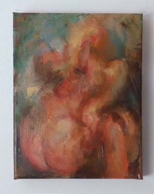 'PLUM PICKING' (2025) Original Oil Painting (Diptych)
