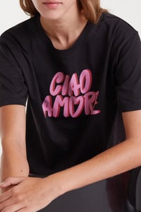 Image 1 of Camiseta 100% algodón con estampado Ciao Amore