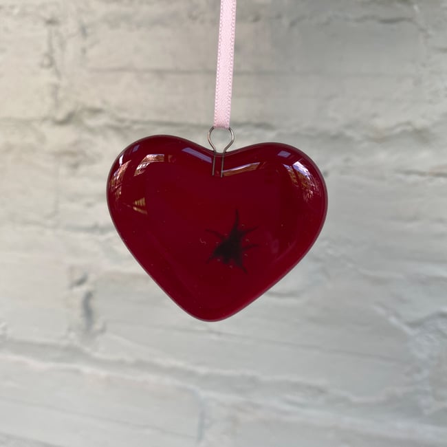 Stained Glass Suncatcher Tainted Heart - Small