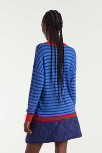 Image 5 of Jersey cuello pico azul marino y azul