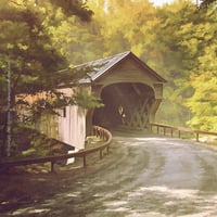 Image 1 of Downers Covered Bridge from the Road  - Fine-Art Print