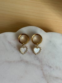 Image 1 of Delphine Heart Dangles (Gold)