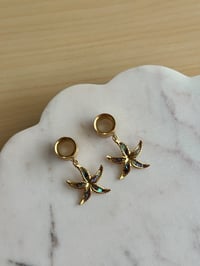 Image 2 of Abalone Starfish Dangles (Gold)