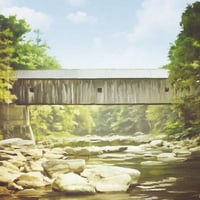 Image 1 of Water Under A Covered Bridge - Fine-Art Print