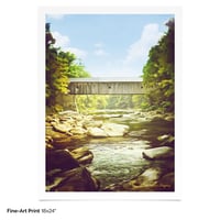 Image 4 of Water Under A Covered Bridge - Fine-Art Print