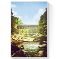 Image 2 of Water Under A Covered Bridge - Fine-Art Print