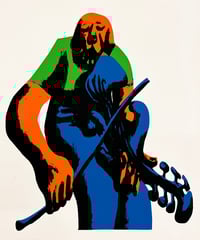 Violin Dog screenprint 