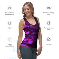 Image 1 of Womens Tank Top - Pink Twilight Web