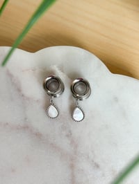 Image 1 of Delphine Teardrop Dangles (Silver)